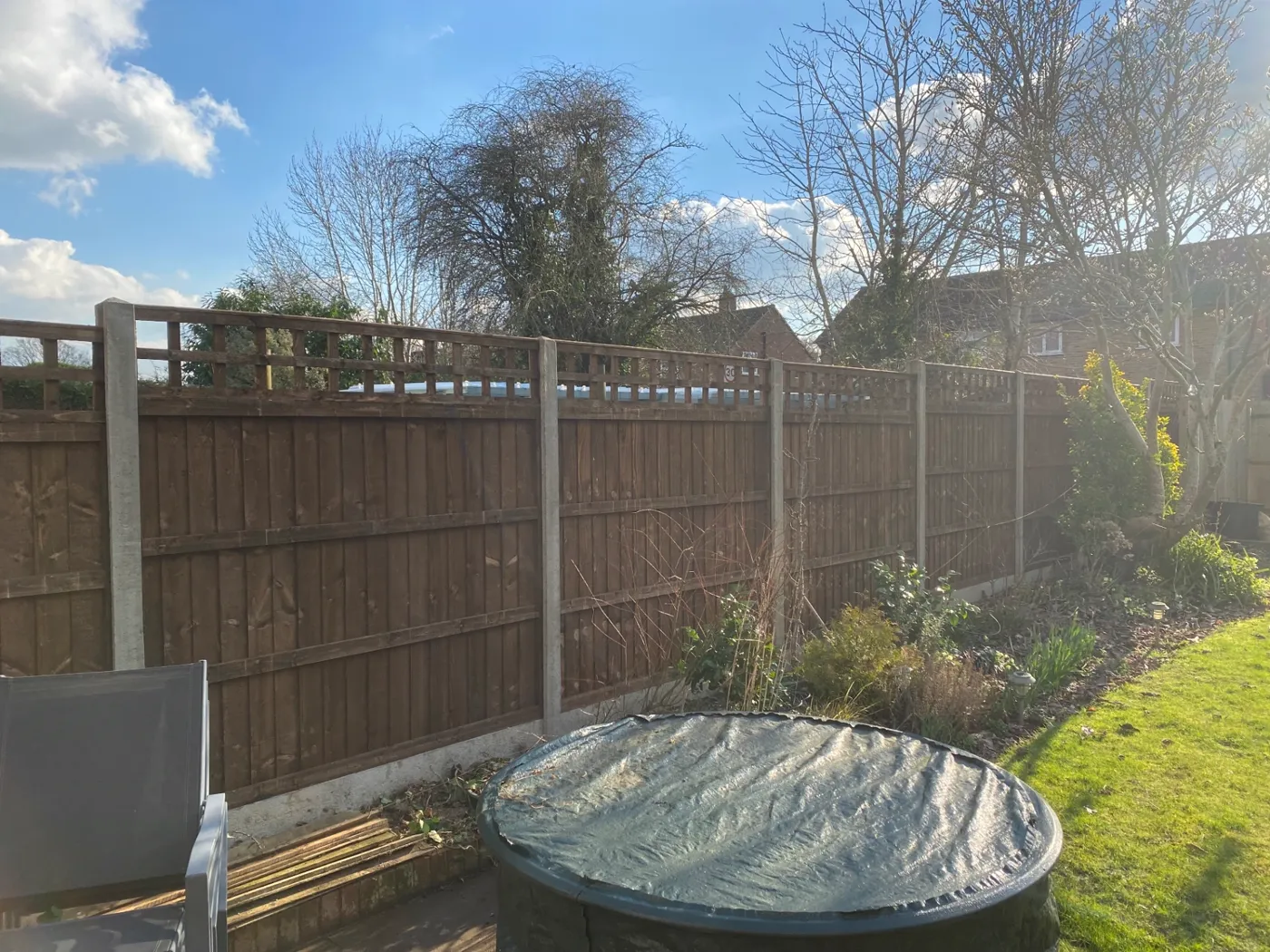 Trellis topped fence panels installed for added garden privacy